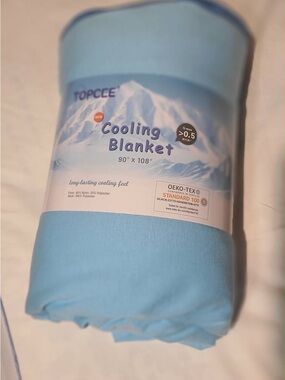 Topcee Light Blue Cooling Blanket – Breathable Comfort King size